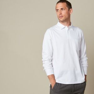 Hartford Long Sleeve White Polo - XL